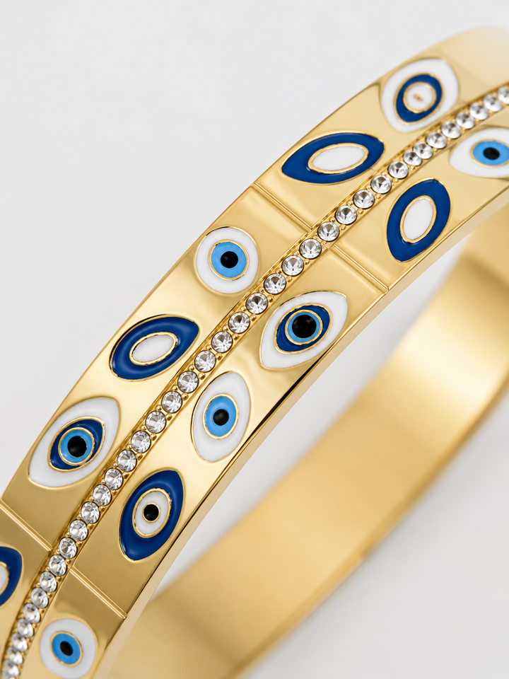Χειροπέδα Evil Eye Gold Luxe