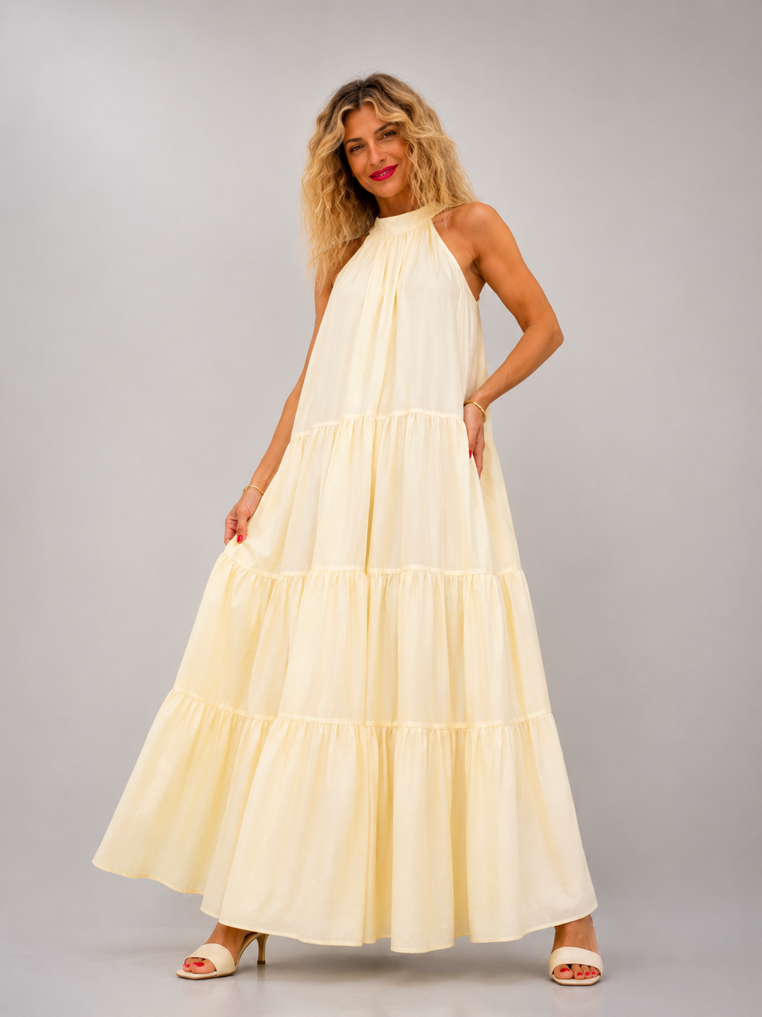 Φόρεμα Maxi Serenity Cream