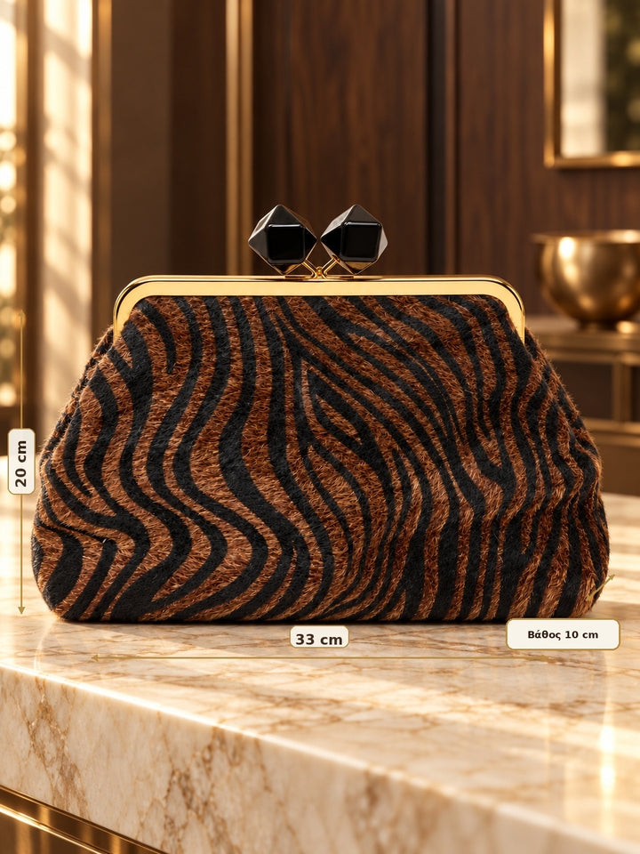 Τσάντα clutch Tiger print