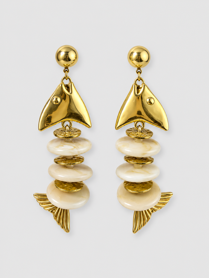 Σκουλαρίκια Marina Pearl Gold