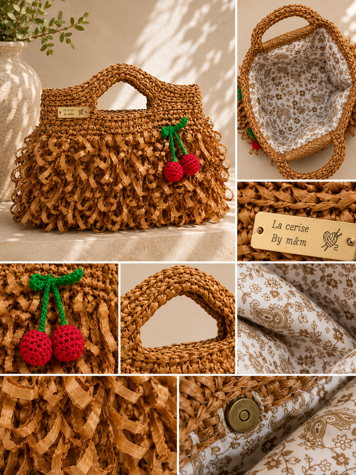 Riviera Raffia Χειροποίητη Τσάντα