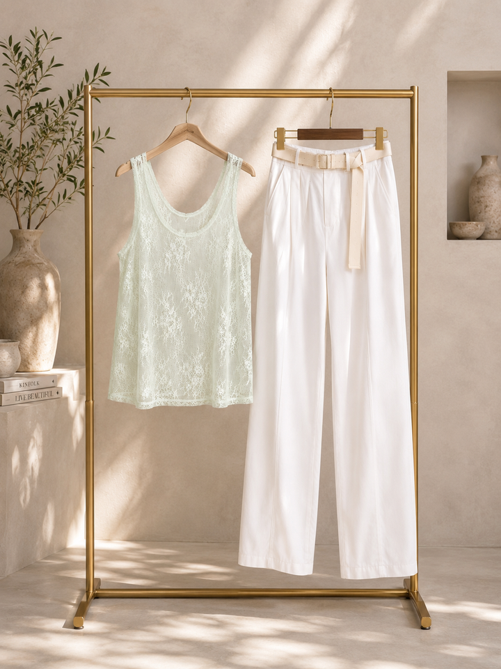 Top “Mint Lace”