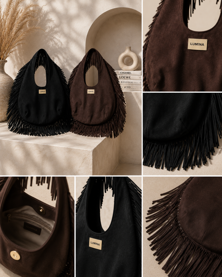 Suede Fringe Bag