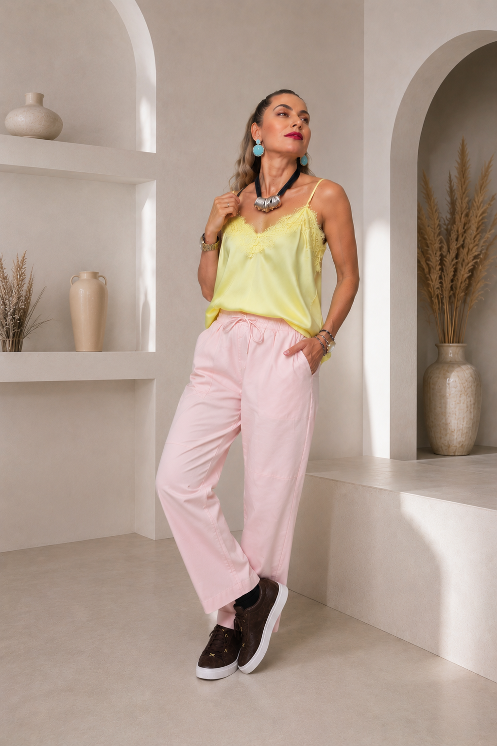 Filia eco leather παντελόνι