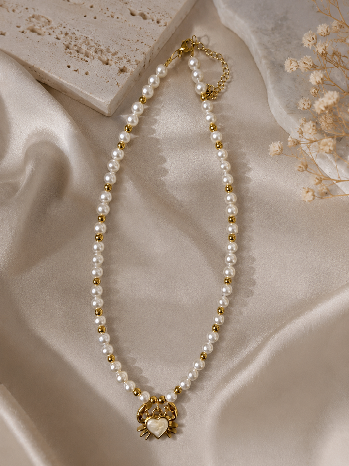 Κολιέ Pearl Crab Charm