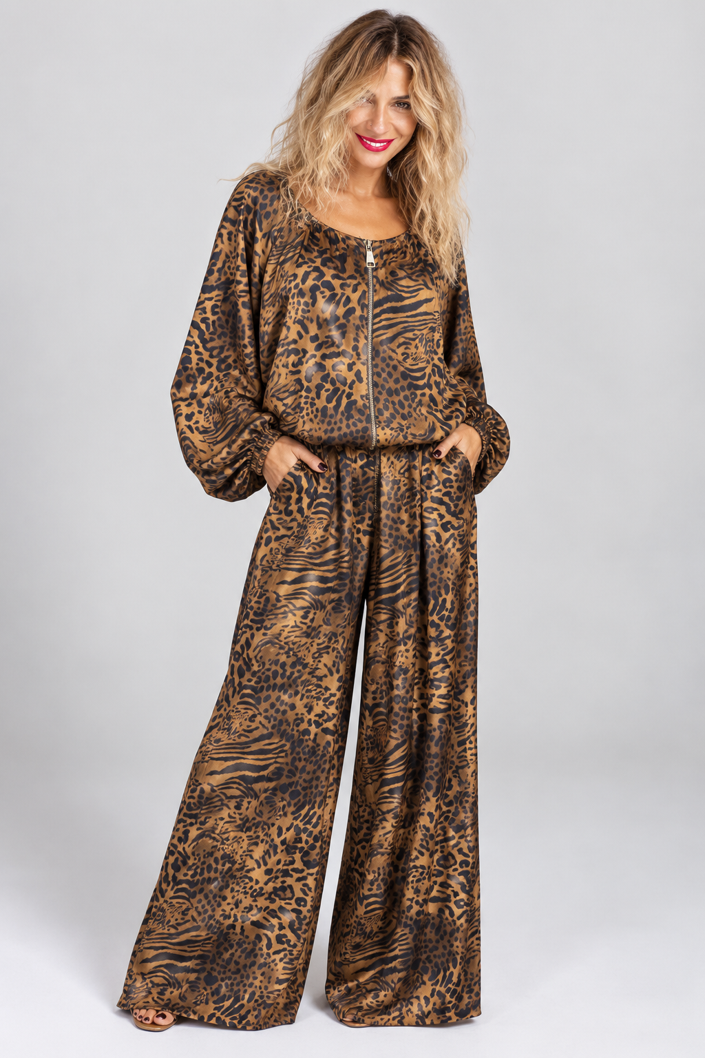 Σετ Jacket &amp; Παντελόνα Animal Print