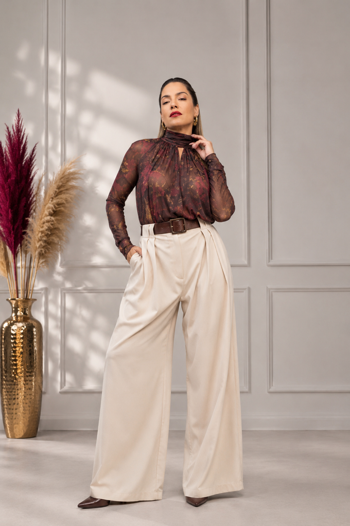 Soft Tailored Wide Leg Pants