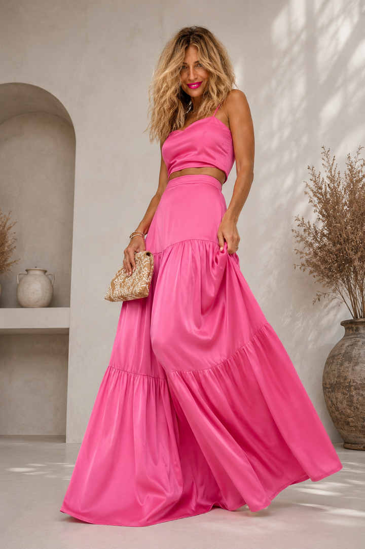 Candy Muse Σετ Crop Top &amp; Maxi Φούστα