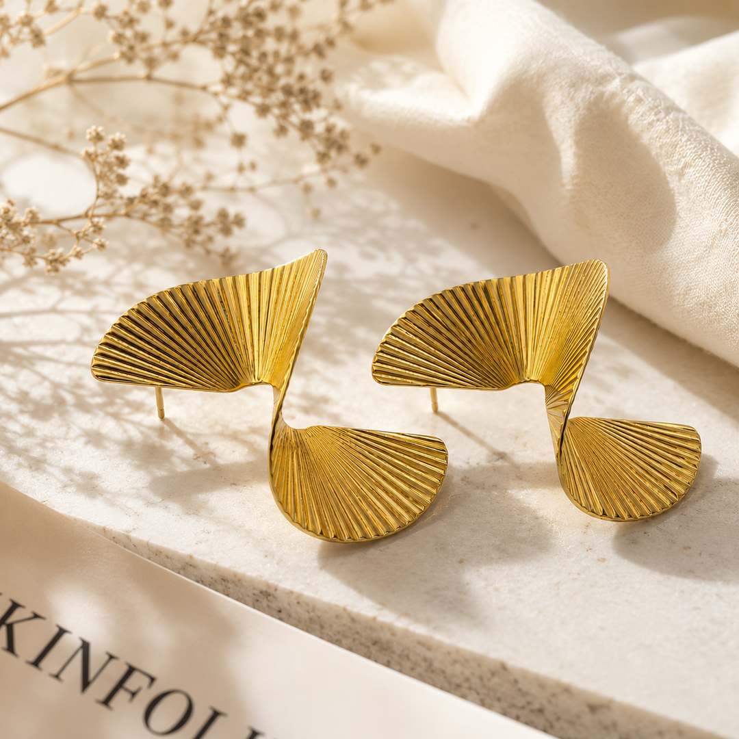 Luxe Fan Statement Earrings