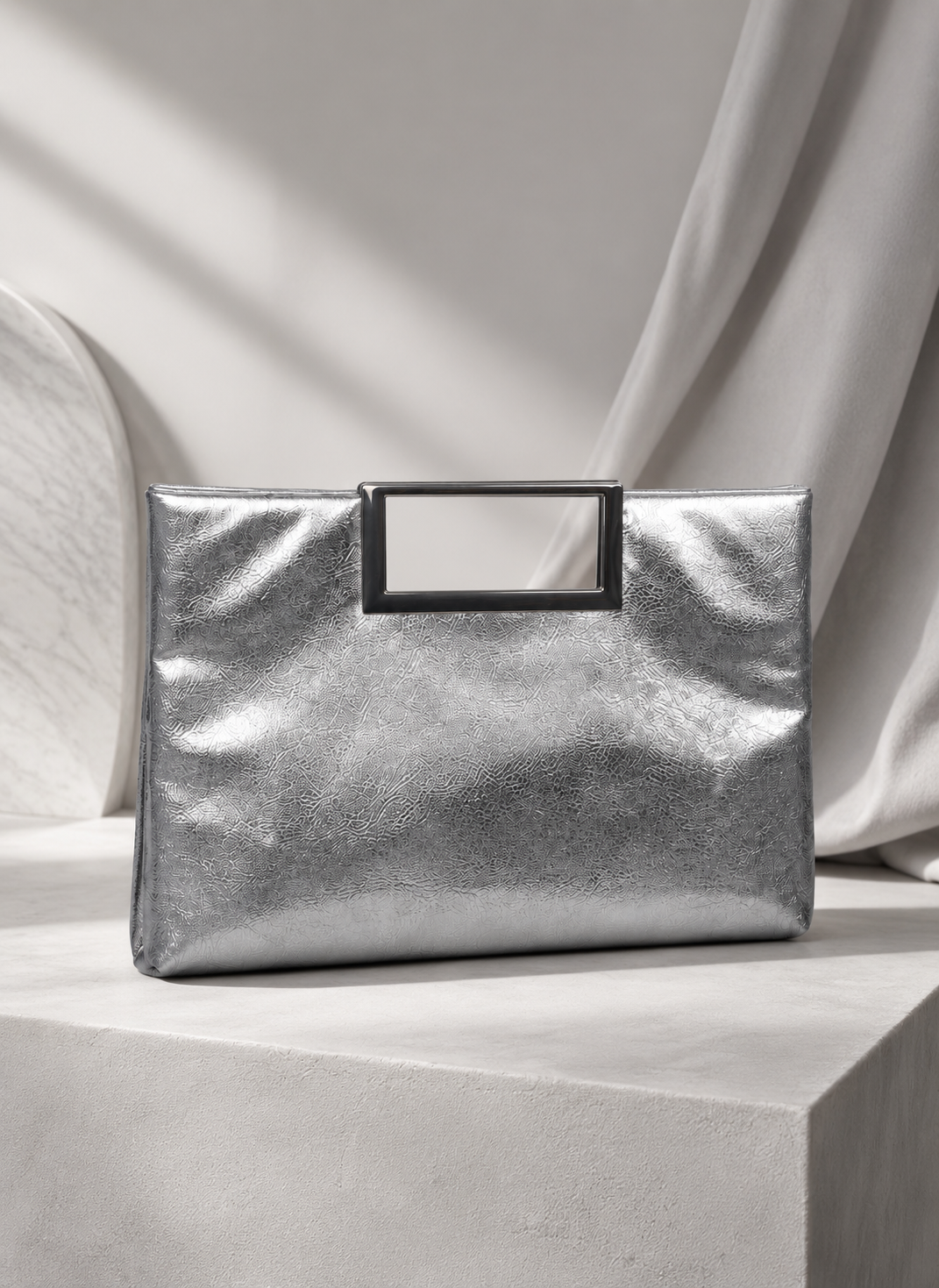 Silver Frame Clutch Bag