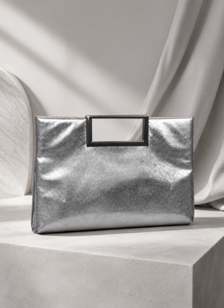 Silver Frame Clutch Bag