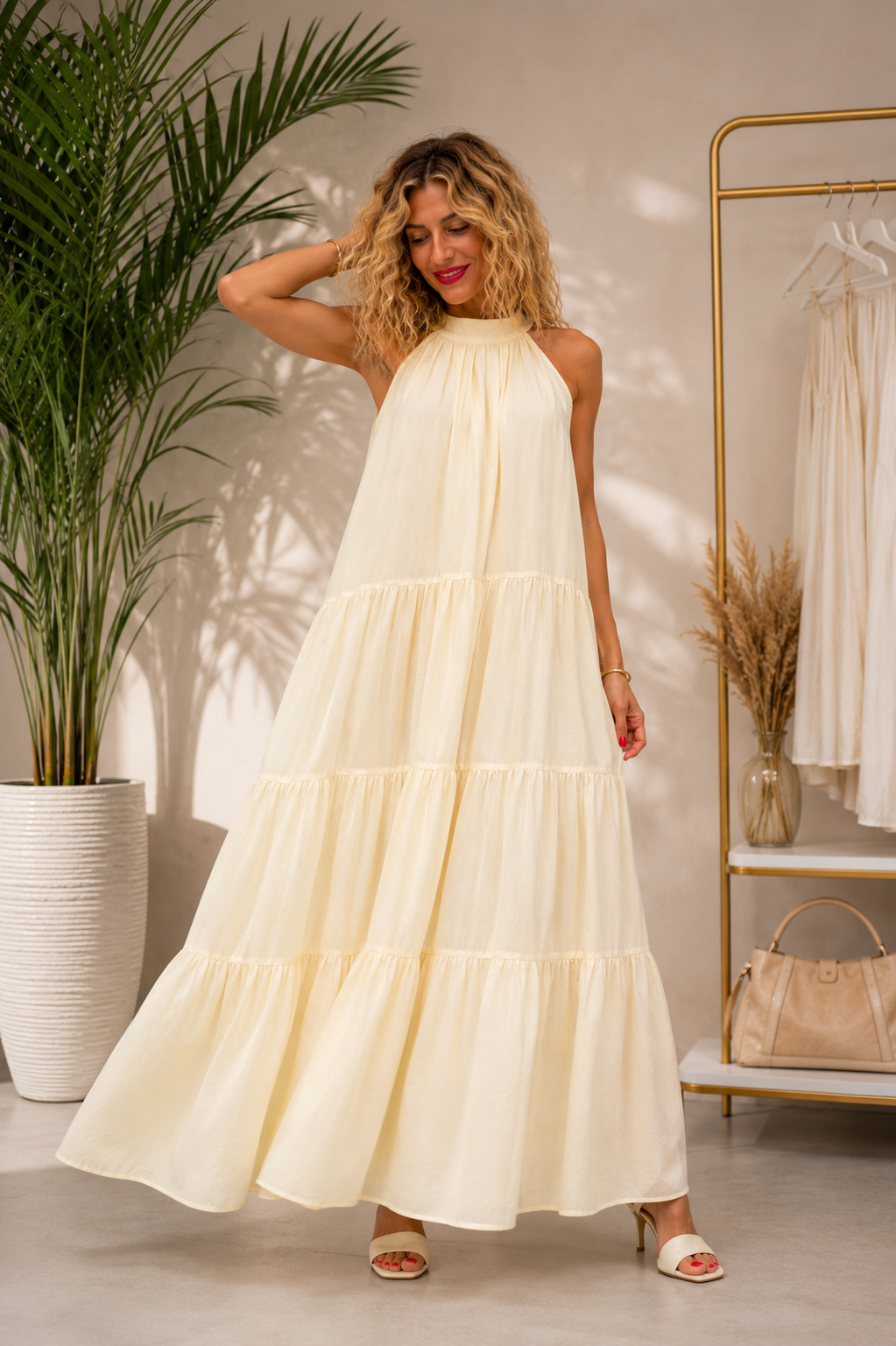 Φόρεμα Maxi Serenity Cream