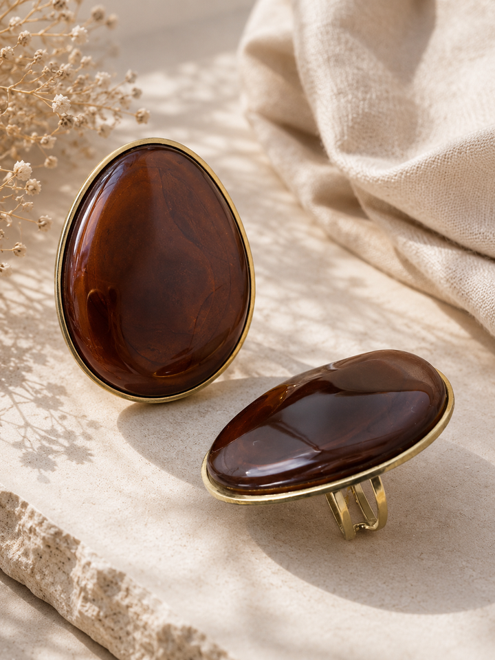 Amber Stone Ring