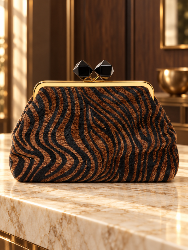 Τσάντα clutch Tiger print