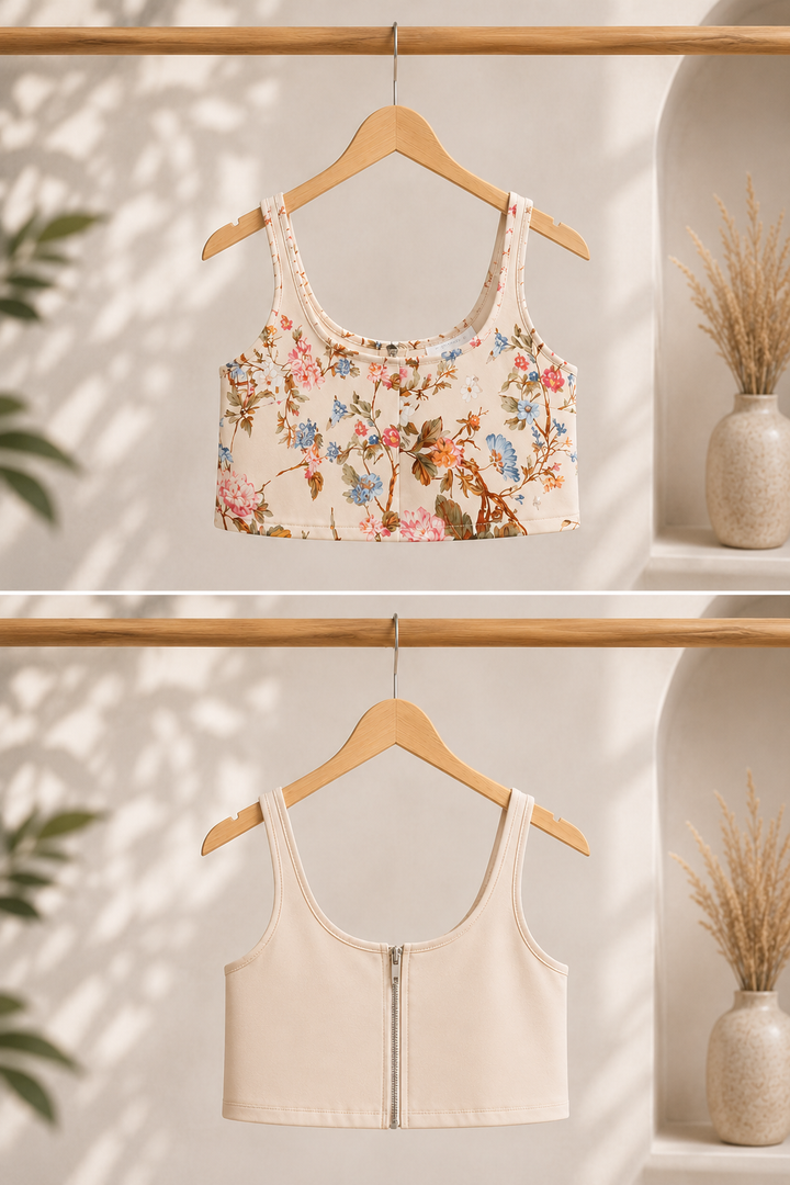 Crop-top Floral bloom
