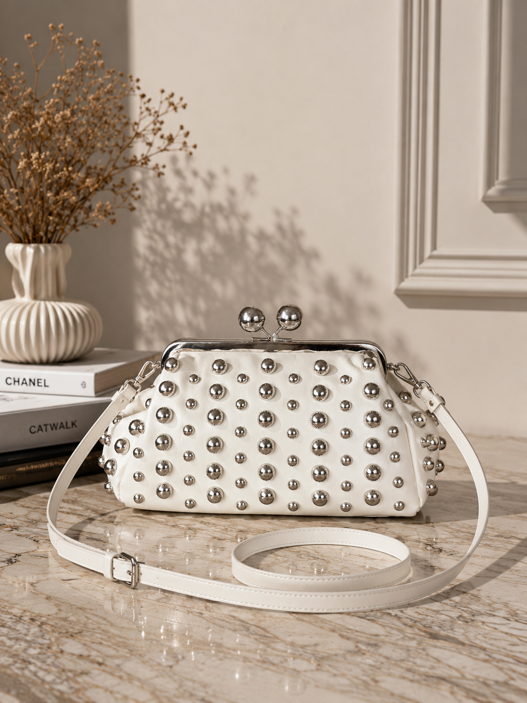 Luna Stud Clutch Bag