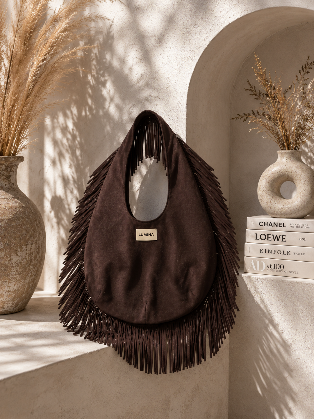 Suede Fringe Bag