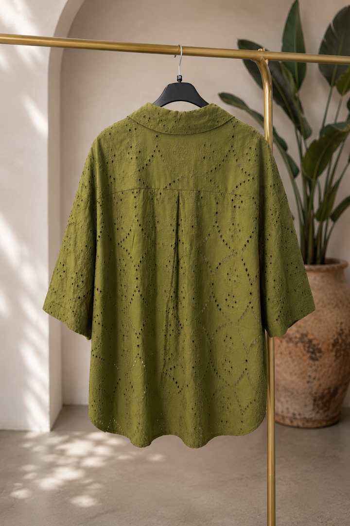 Πουκάμισο Broderie Oversize