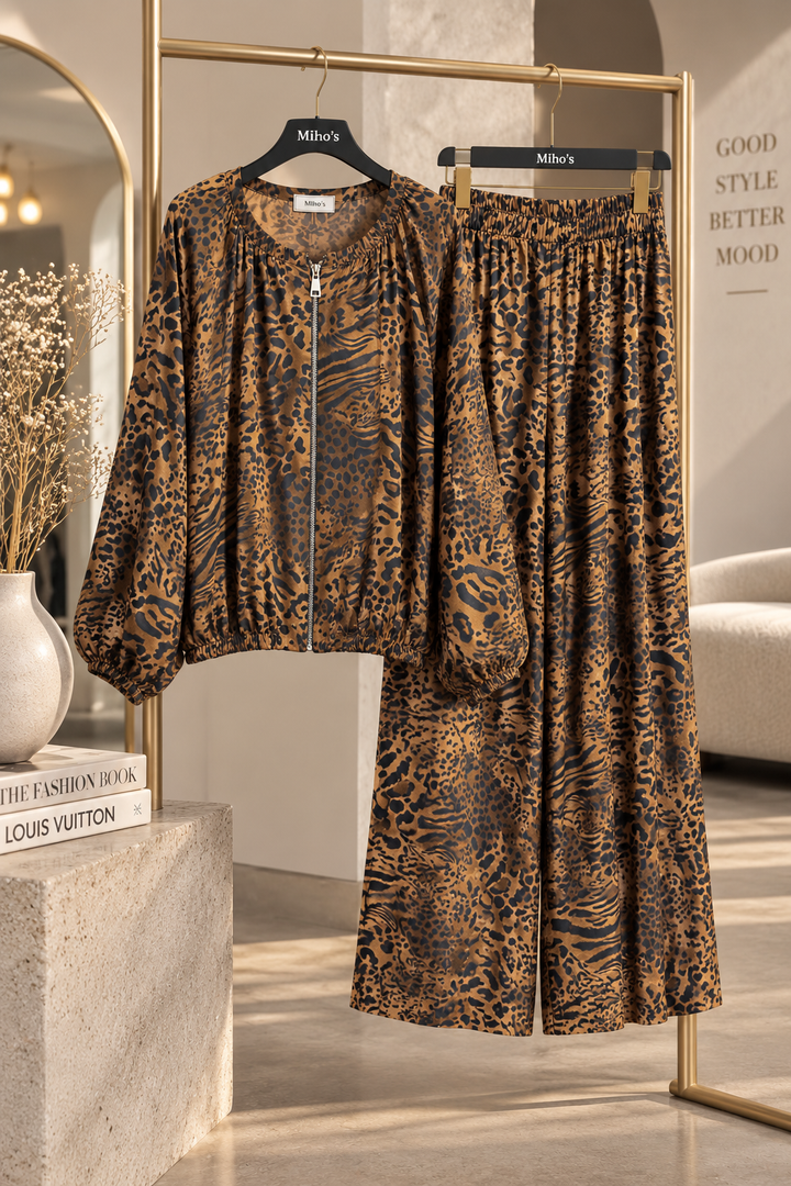 Σετ Jacket &amp; Παντελόνα Animal Print