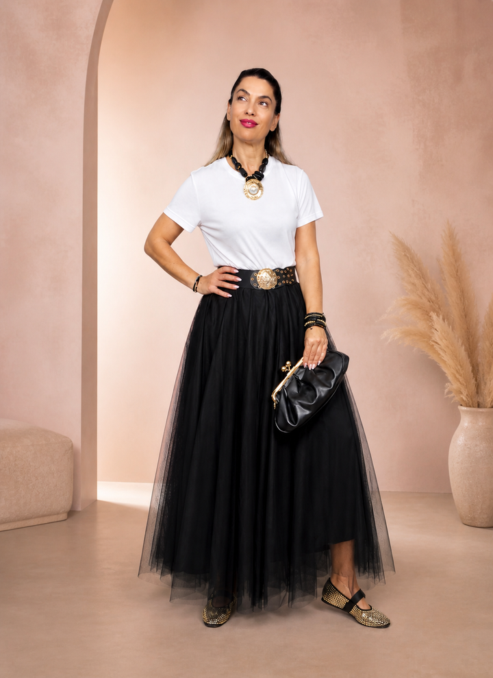 Butter Tulle Maxi Skirt One Size
