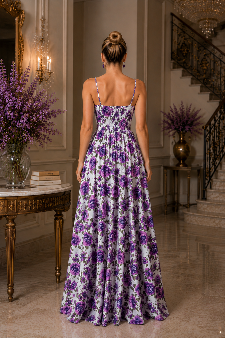 Floral Rose Maxi Dress