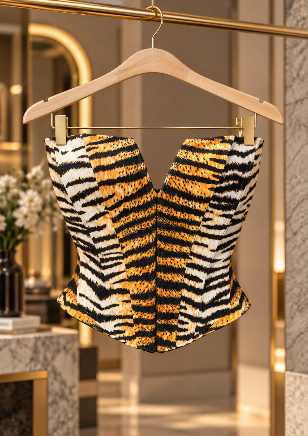 Top Κορσές Animal Print