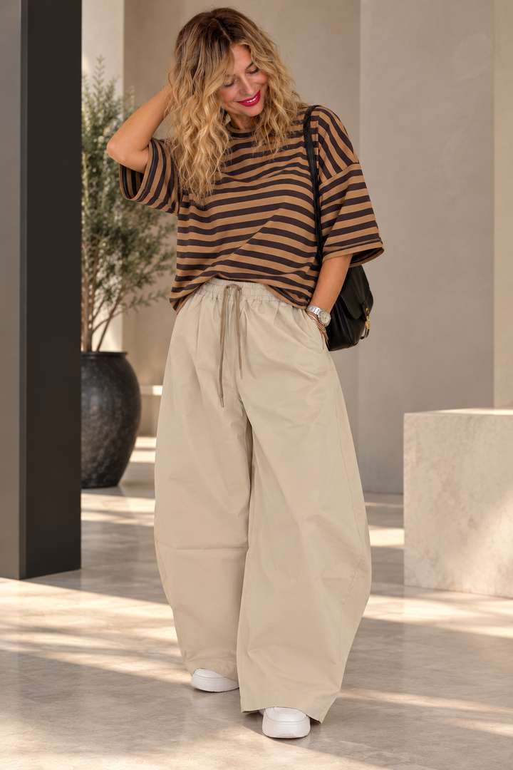 Μπλούζα ICONIC CLUB Oversized Ριγέ
