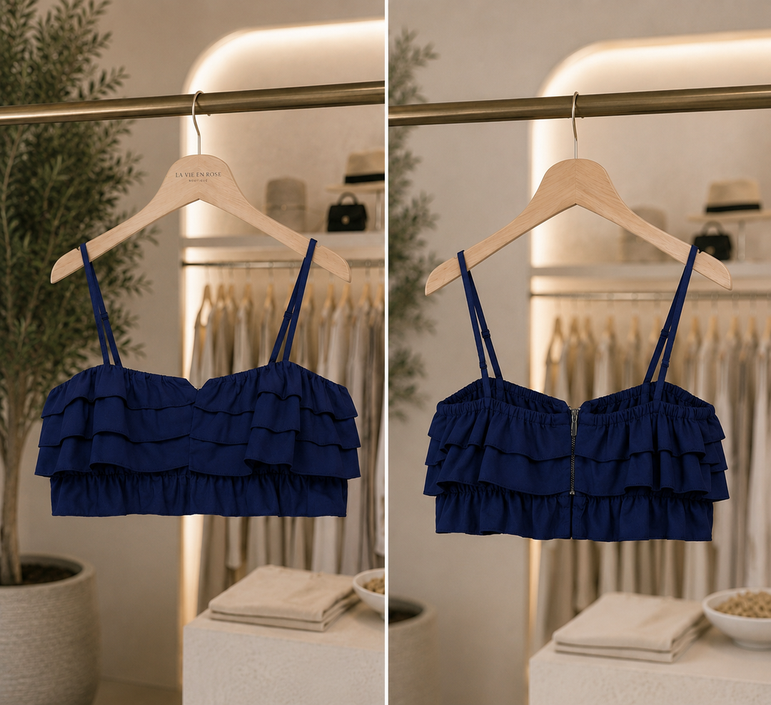 Crop Top με Βολάν