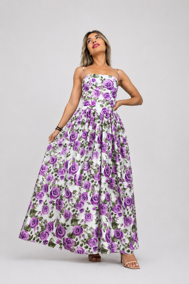 Floral Rose Maxi Dress