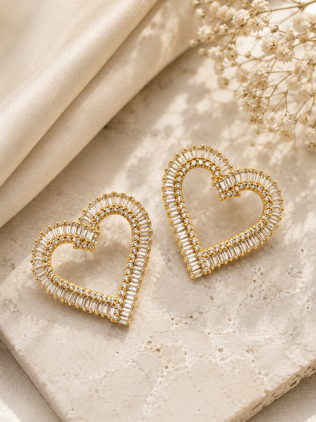 Crystal Heart Earrings