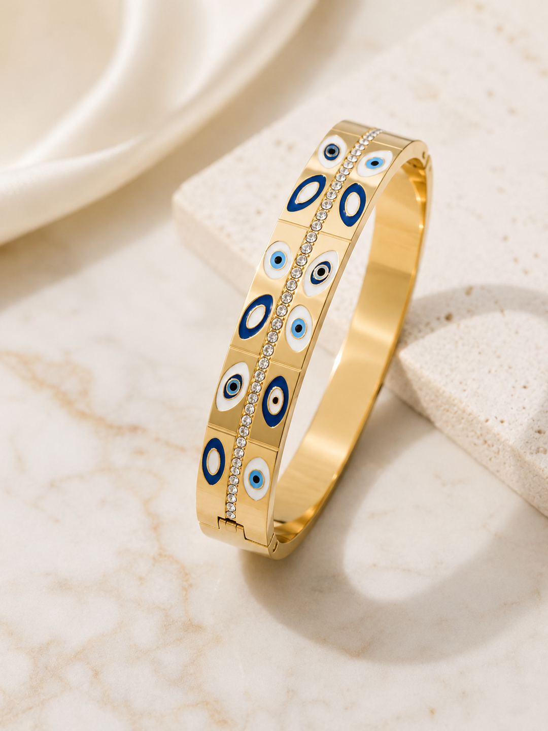 Χειροπέδα Evil Eye Gold Luxe